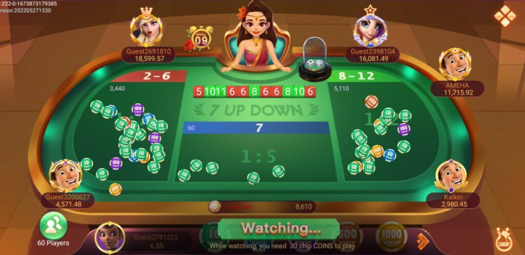 7Up Down Game In Teen Patti Club