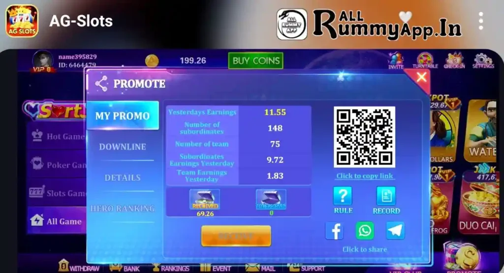 Refer And Earn At AG Slots
